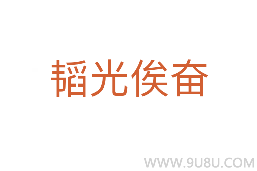 韜光俟奮