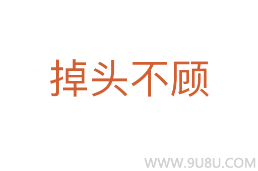 掉頭不顧