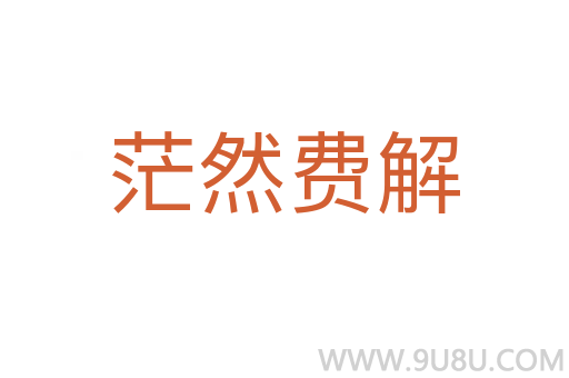 茫然費(fèi)解