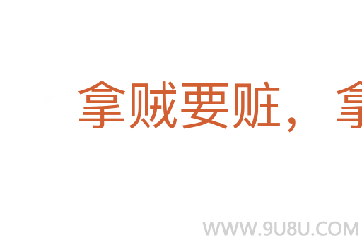 拿賊要贓，拿奸要雙