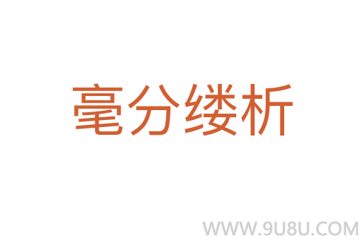 毫分縷析