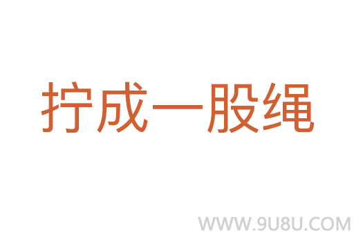 擰成一股繩
