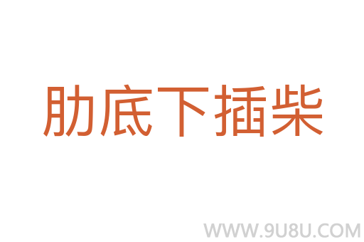 肋底下插柴