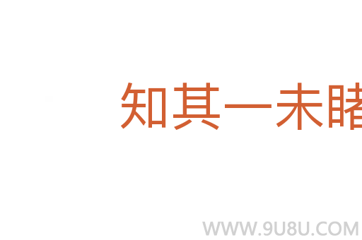 知其一未睹其二