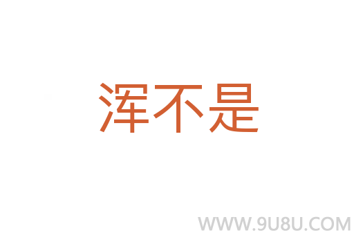 渾不是