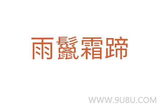 雨鬣霜蹄