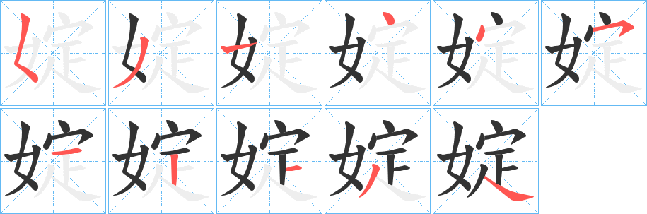 婝的筆順?lè)植窖菔?>
					
                    <hr />
                    <h2>婝的基本信息</h2>
                    <div   id=