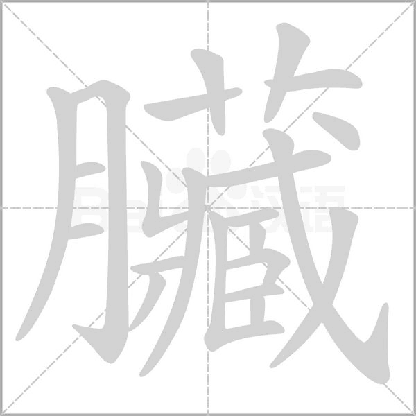 臟的筆順動(dòng)畫演示
