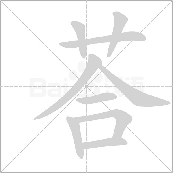 荅的筆順動(dòng)畫演示