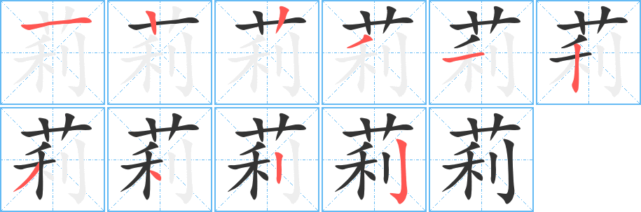 莉的筆順?lè)植窖菔?>
					
                    <hr />
                    <h2>莉的基本信息</h2>
                    <div   id=