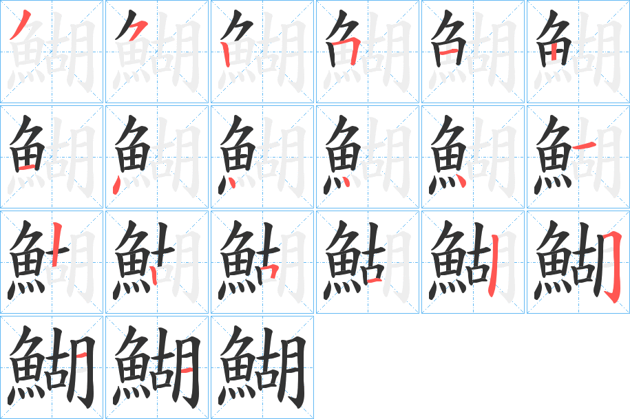 鰗的筆順?lè)植窖菔?>
					
                    <hr />
                    <h2>鰗的基本信息</h2>
                    <div   id=